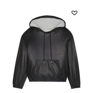 NWT Saint Laurent men’s lamb skin leather hoodie